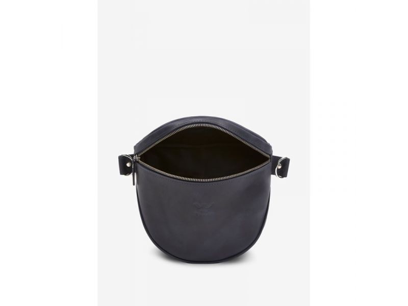 Кожаная сумка поясная-кроссбоди Vacation синяя винтажная, фото 5