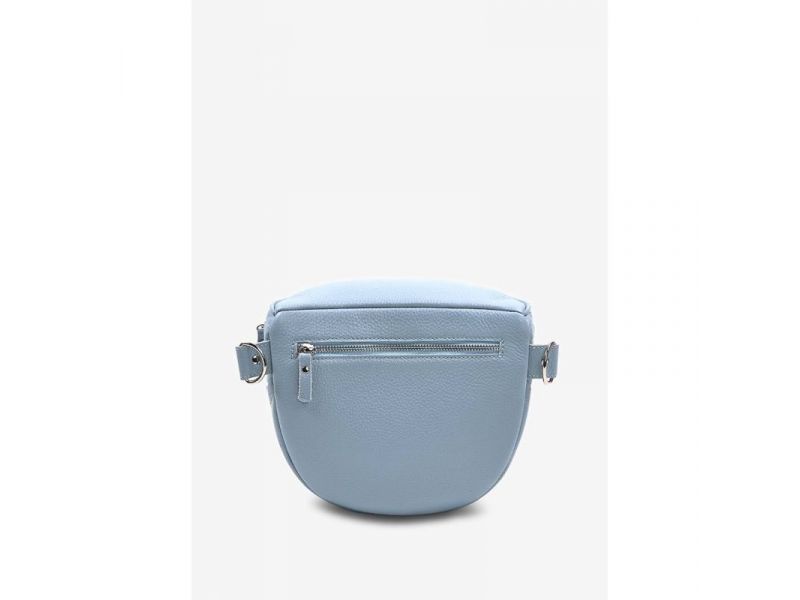 Кожаная сумка поясная-кроссбоди Vacation голубая флотар, фото 4