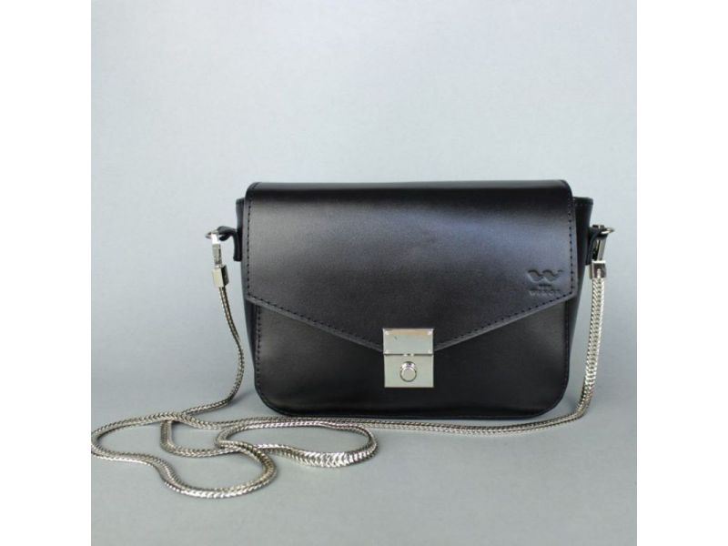 Женская кожаная сумочка Yoko черная, фото 3