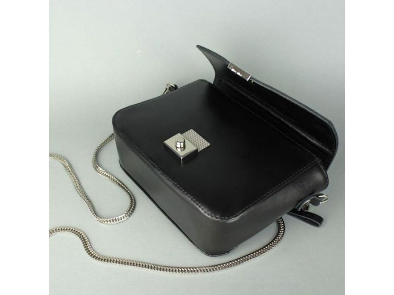 Женская кожаная сумочка Yoko черная, фото 4