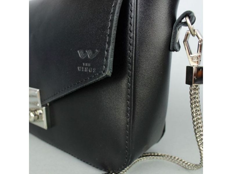 Женская кожаная сумочка Yoko черная, фото 6