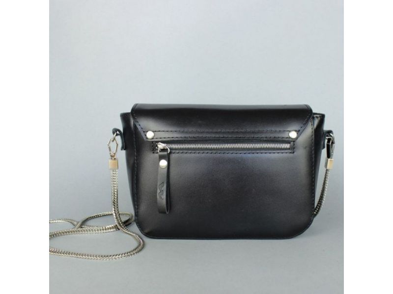 Женская кожаная сумочка Yoko черная, фото 7