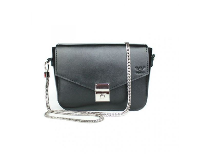 Женская кожаная сумочка Yoko черная, фото 8