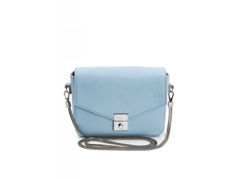 Женская кожаная сумочка Yoko голубая флотар, фото 1