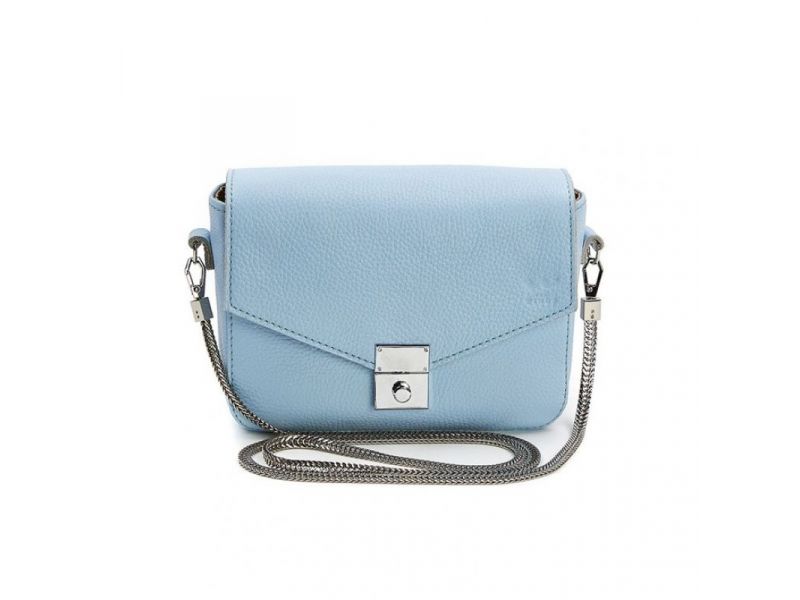 Женская кожаная сумочка Yoko голубая флотар, фото 2