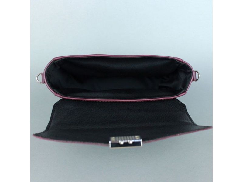 Женская кожаная сумочка Yoko бордовая, фото 6