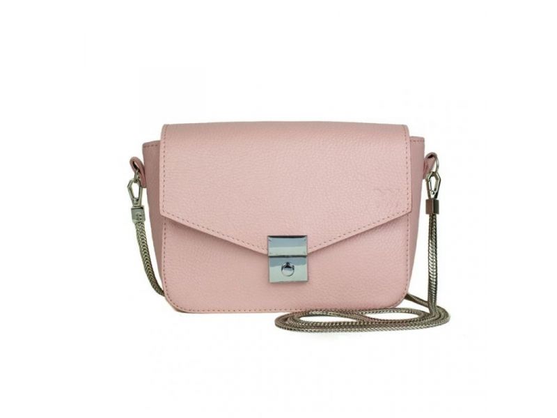 Женская кожаная сумочка Yoko розовая флотар, фото 2