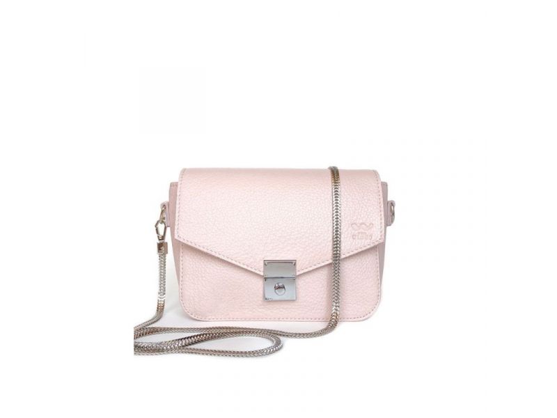 Женская кожаная сумочка Yoko пудровая, фото 1