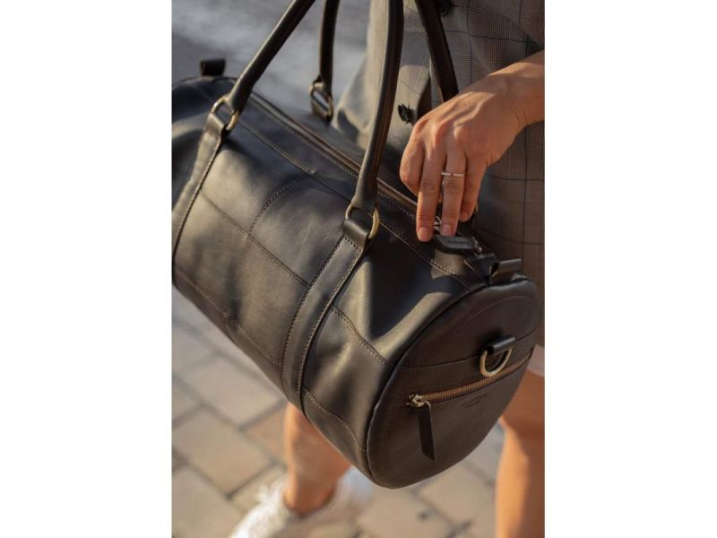 Кожаная сумка Harper темно-коричневая краст, фото 9