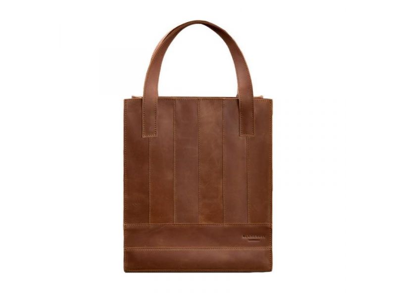 Кожаная женская сумка шоппер Бэтси светло-коричневая Crazy Horse, фото 8