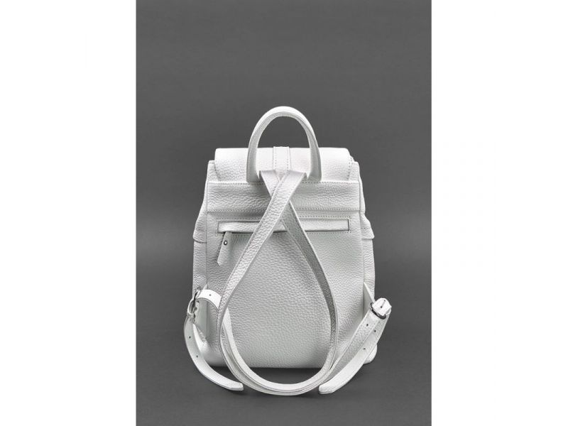 Кожаный женский рюкзак Олсен белый, фото 4