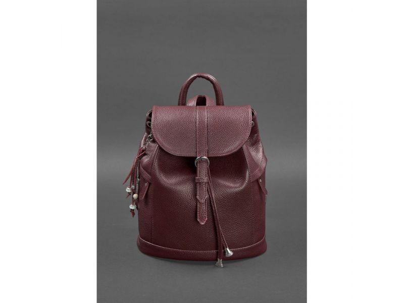 Кожаный женский рюкзак Олсен марсала, фото 2