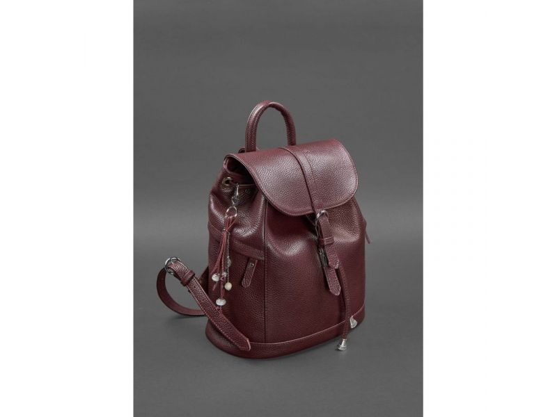 Кожаный женский рюкзак Олсен марсала, фото 3