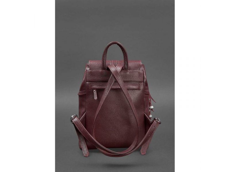 Кожаный женский рюкзак Олсен марсала, фото 4