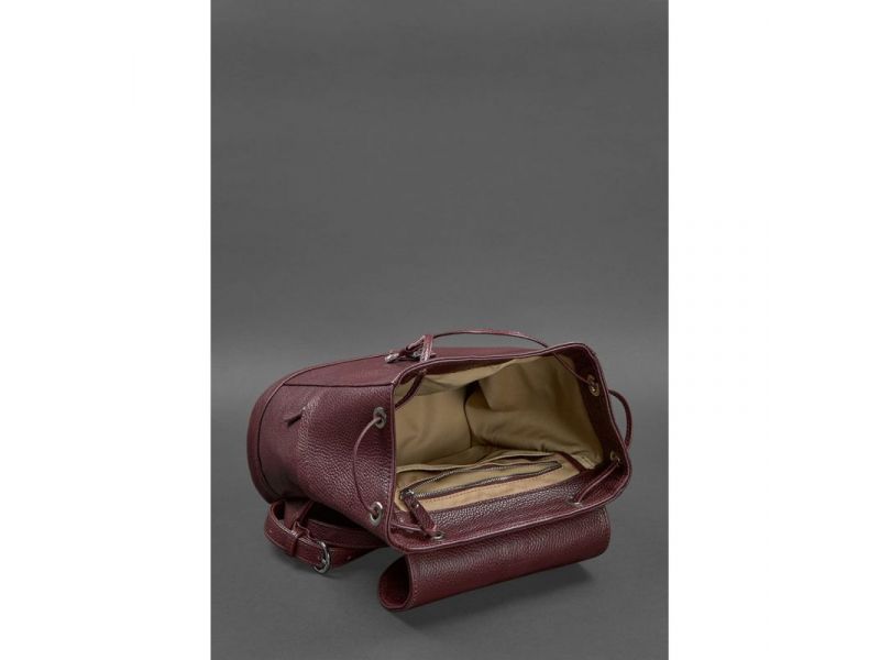 Кожаный женский рюкзак Олсен марсала, фото 5