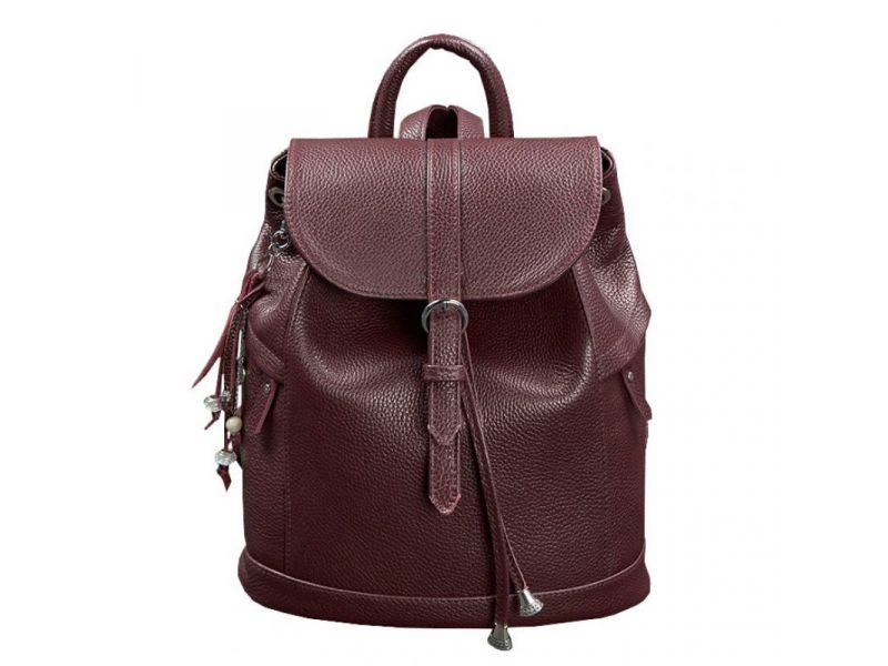 Кожаный женский рюкзак Олсен марсала, фото 9
