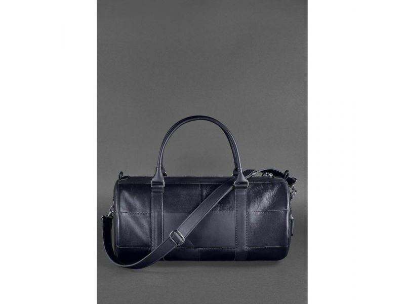 Кожаная сумка Harper темно-синяя краст, фото 2