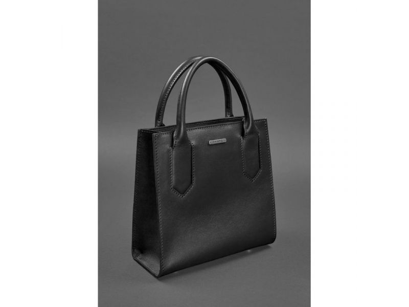 Кожаная женская сумка-кроссбоди черная, фото 3