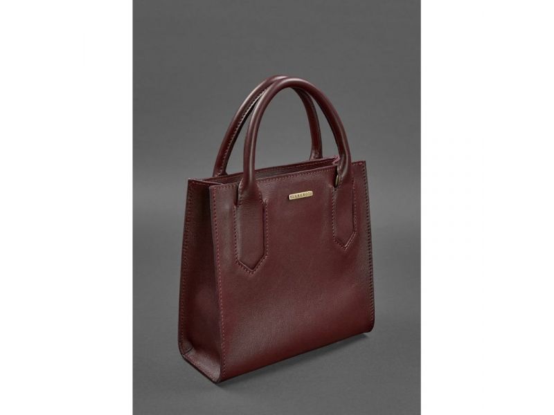 Кожаная женская сумка-кроссбоди бордовая, фото 3