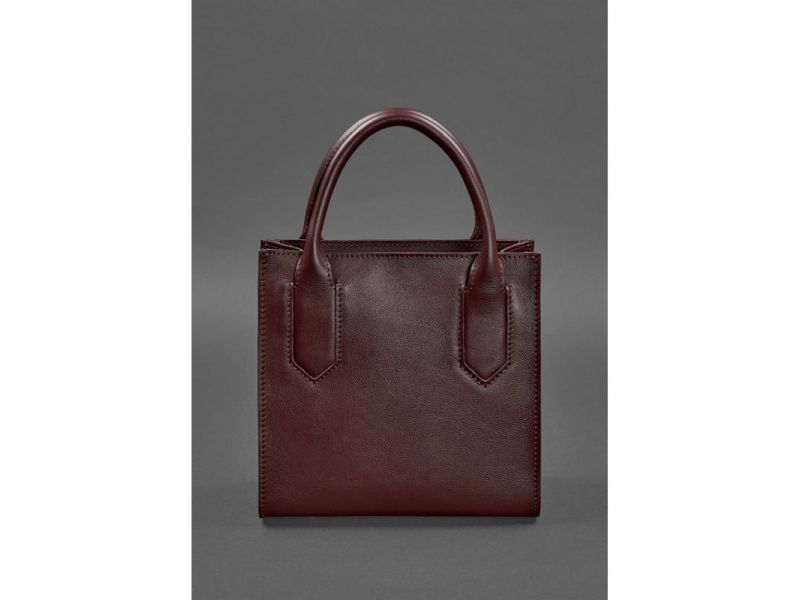 Кожаная женская сумка-кроссбоди бордовая, фото 7