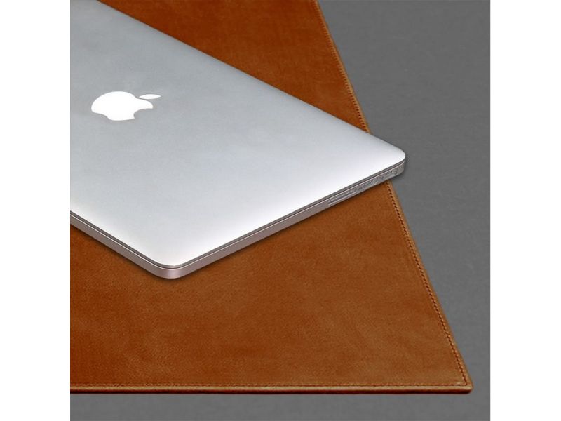 Накладка на стол руководителя - Кожаный бювар 1.0 Светло-коричневый Crazy Horse, фото 5