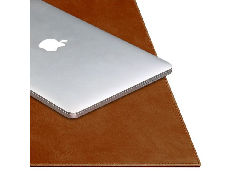 Накладка на стол руководителя - Кожаный бювар 1.0 Светло-коричневый Crazy Horse, фото 6