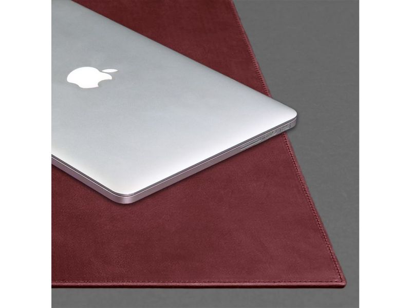 Накладка на стол руководителя - Кожаный бювар 1.0 Бордовый Crazy Horse, фото 5