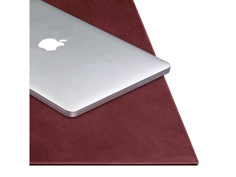 Накладка на стол руководителя - Кожаный бювар 1.0 Бордовый Crazy Horse, фото 6