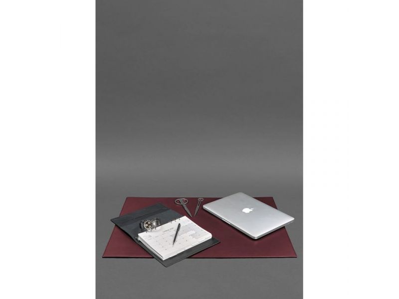 Накладка на стол руководителя - Кожаный бювар 1.0 Бордовый, фото 2