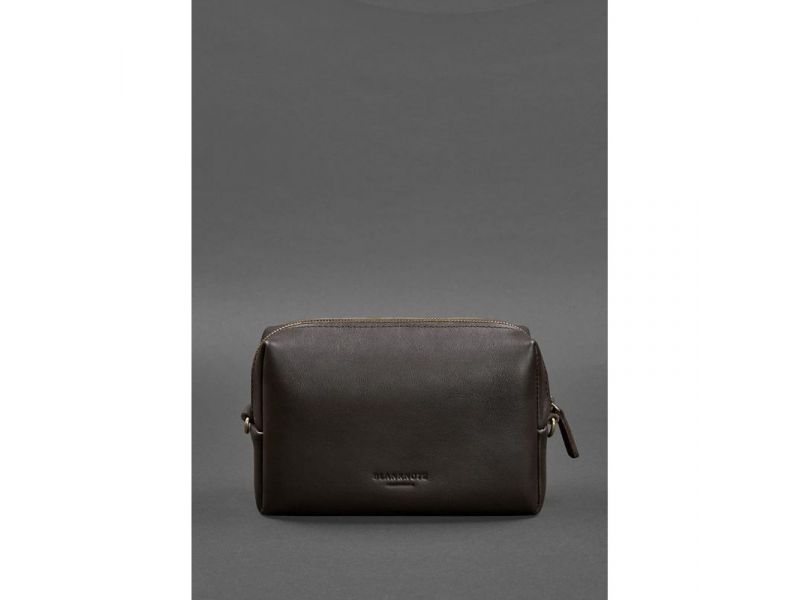 Кожаная косметичка-несессер 3.0 темно-коричневый Краст, фото 1