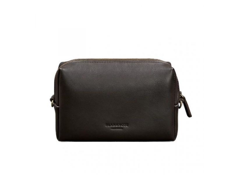 Кожаная косметичка-несессер 3.0 темно-коричневый Краст, фото 5