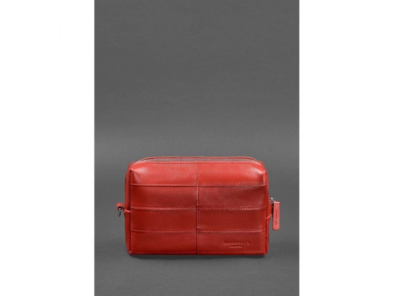 Кожаная косметичка-несессер 3.1 Красный краст, фото 1