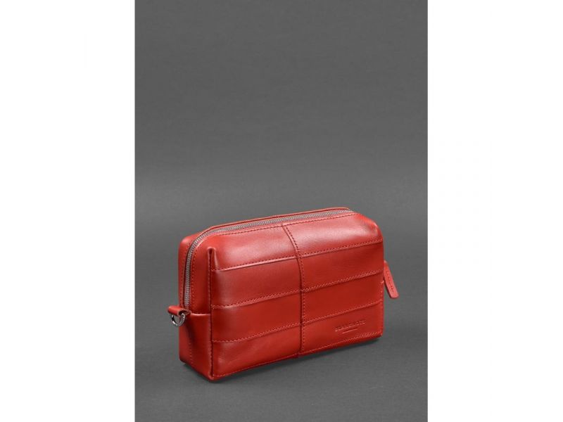 Кожаная косметичка-несессер 3.1 Красный краст, фото 3