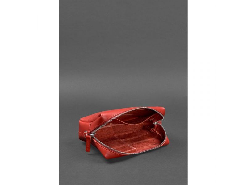 Кожаная косметичка-несессер 3.1 Красный краст, фото 4