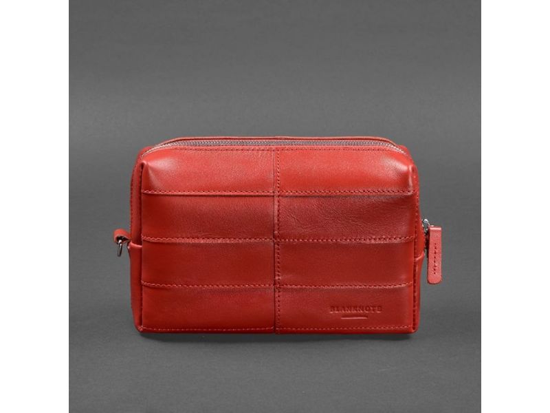 Кожаная косметичка-несессер 3.1 Красный краст, фото 5