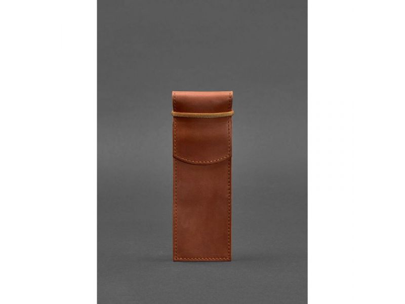Кожаный чехол для ручек 1.0 светло-коричневый Crazy Horse, фото 1