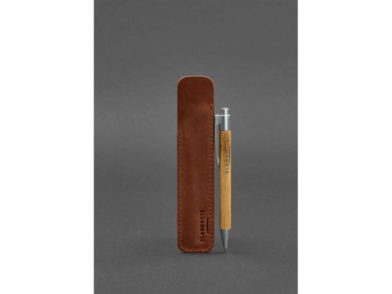 Кожаный чехол для ручек 2.0 светло-коричневый Crazy Horse, фото 2