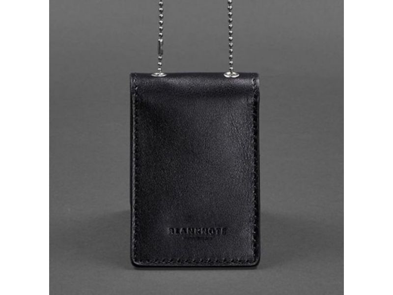 Кожаная обложка на цепочке для удостоверения и жетона, фото 7