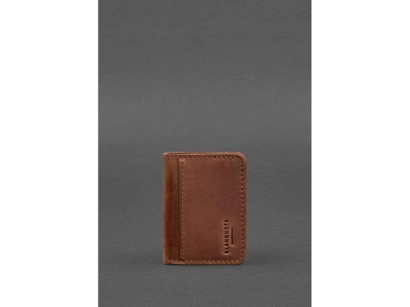 Кожаная обложка для ID-паспорта и водительских прав 4.1 светло-коричневая Crazy Horse с гербом, фото 1