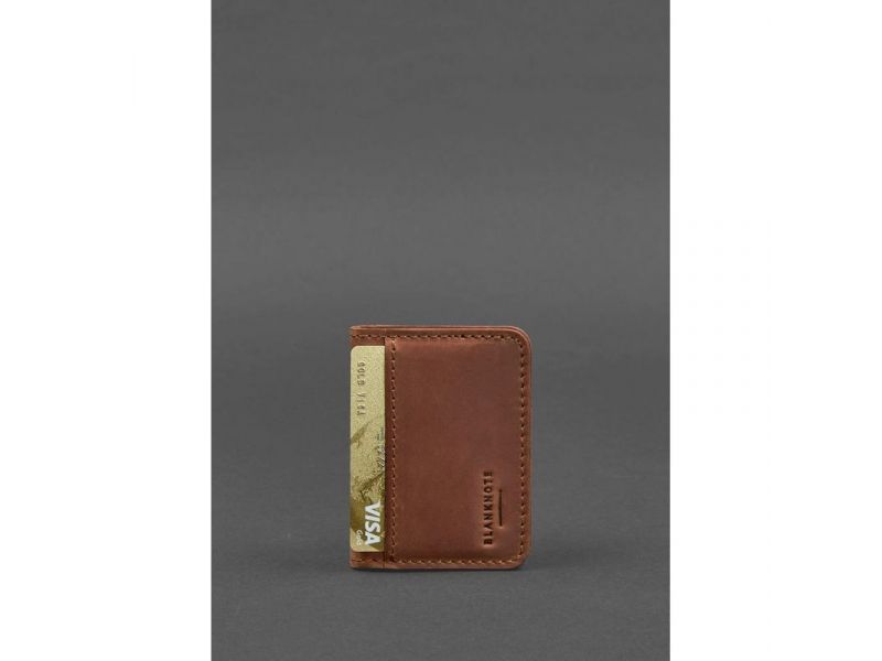 Кожаная обложка для ID-паспорта и водительских прав 4.1 светло-коричневая Crazy Horse с гербом, фото 4