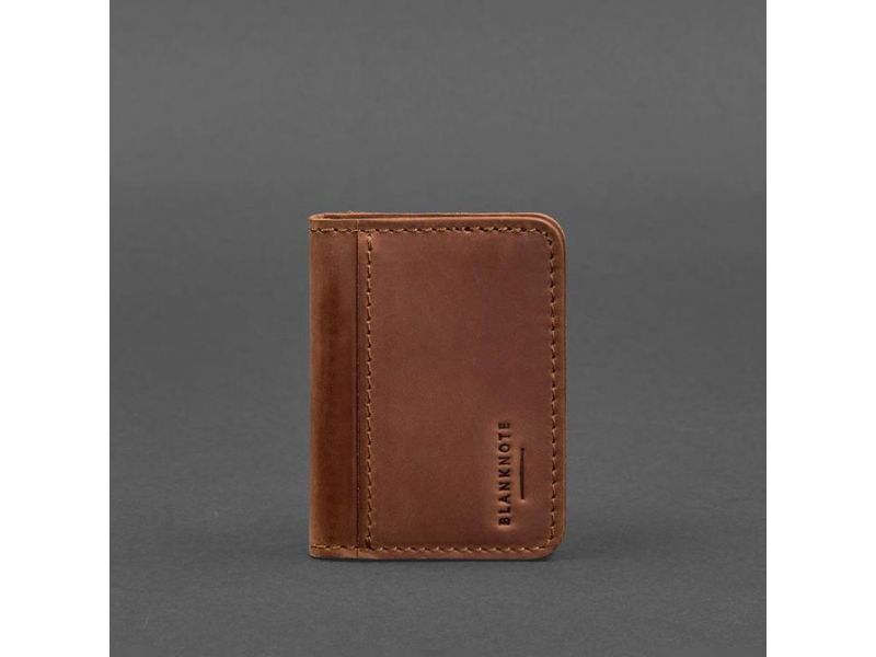 Кожаная обложка для ID-паспорта и водительских прав 4.1 светло-коричневая Crazy Horse с гербом, фото 5