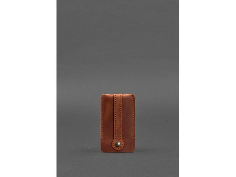 Кожаная ключница 1.0 светло-коричневая Crazy Horse, фото 1