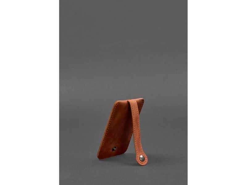 Кожаная ключница 1.0 светло-коричневая Crazy Horse, фото 5