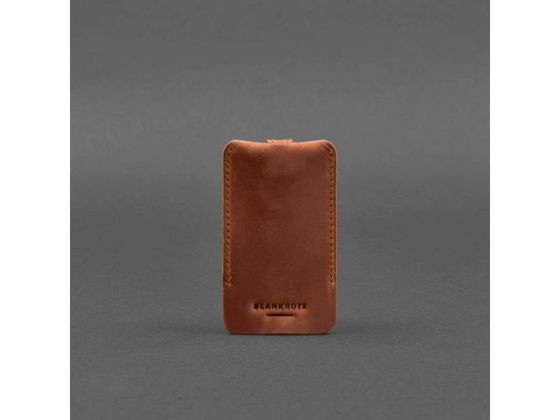 Кожаная ключница 1.0 светло-коричневая Crazy Horse, фото 6