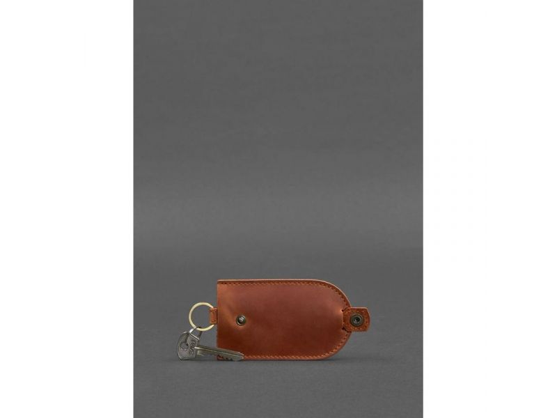 Кожаная ключница 2.0 светло-коричневая Crazy Horse, фото 5