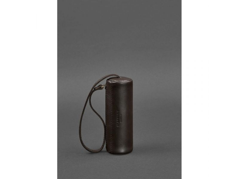 Кожаная ключница 3.0 Тубус темно-коричневая, фото 3