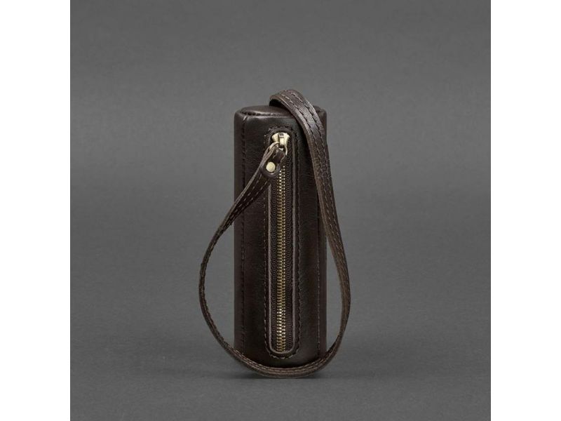 Кожаная ключница 3.0 Тубус темно-коричневая, фото 4