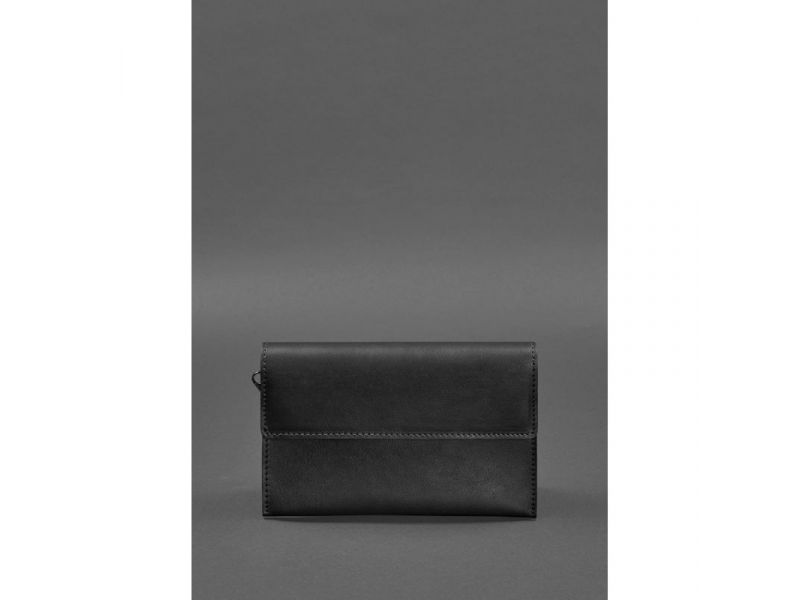 Кожаный мужской клатч-барсетка 3.0 черный краст, фото 2