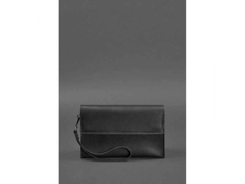 Кожаный мужской клатч-барсетка 3.0 черный краст, фото 3