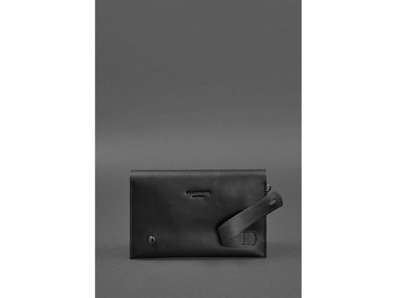 Кожаный мужской клатч-барсетка 3.0 черный краст, фото 7